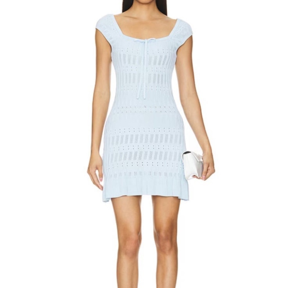 REDUCED - MOVING SALE - LPA Neve Mini Dress in Light Blue